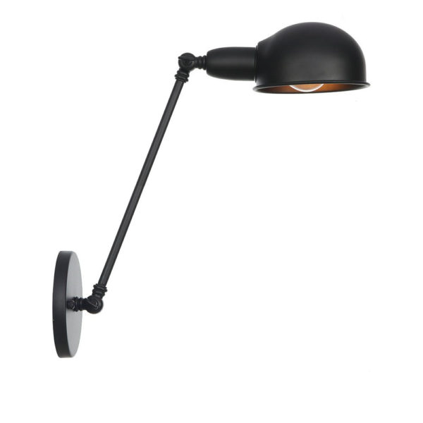 Retro nástenná lampa Side30 v čiernej farbe