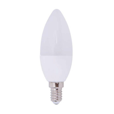 LED žiarovka mliečna OLIVA LED POWER - E14, 6W, 600lm, Studená biela