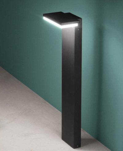 Záhradné LED svietidlo PATH PT SQUARE, 3000k, obdĺžnikové tienidlo, antracitová farba | Ideal Lux .