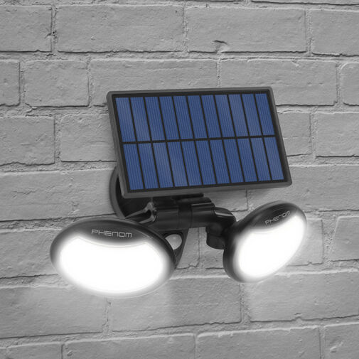 Solárny reflektor s pohybovým senzorom, otáčateľná hlava, 8W, 500lm, IP65.