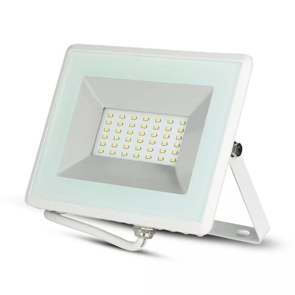 Reflektor LED E-Series 30W, Studená biela, 6500K, 2550lm, biely