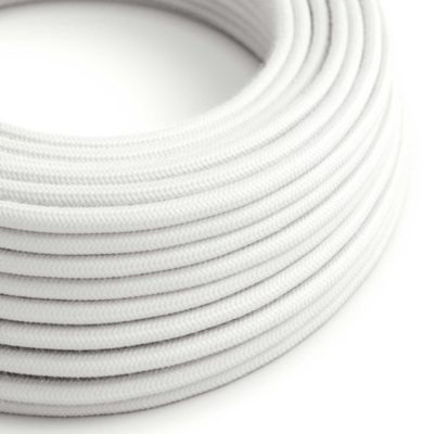 Kábel trojžilový v podobe textilnej šnúry v bielej farbe, bavlna, 3 x 0.75mm, 1 meter