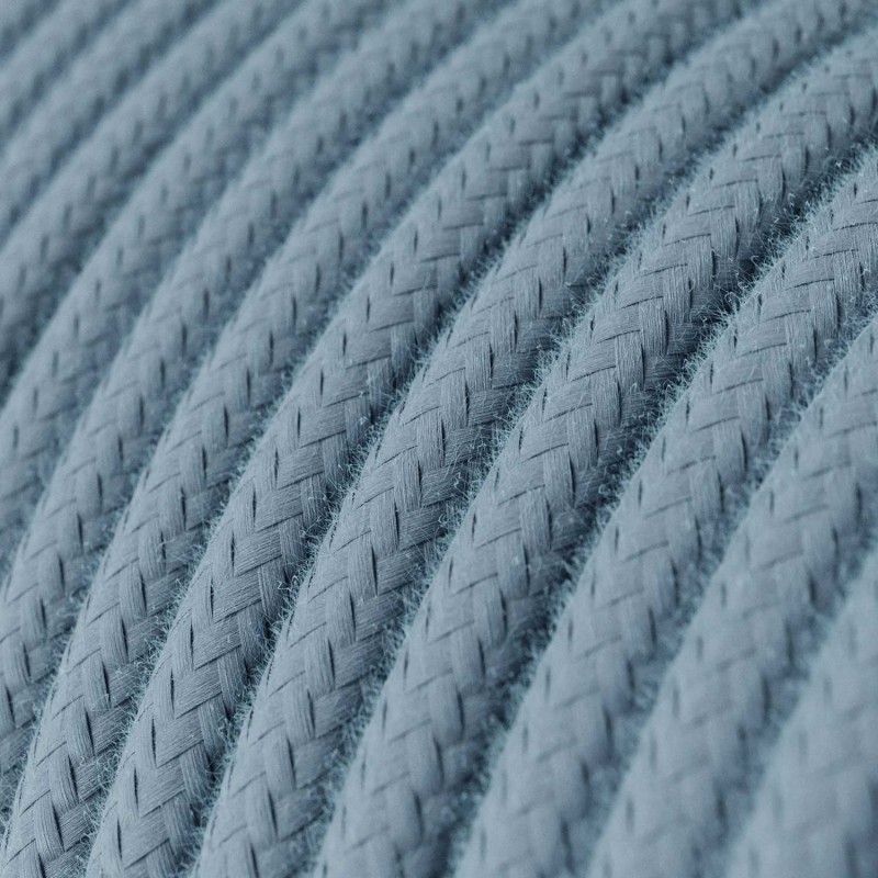 Kábel trojžilový v podobe textilnej šnúry v oceánovej farbe, bavlna, 3 x 0.75mm, 1 meter2