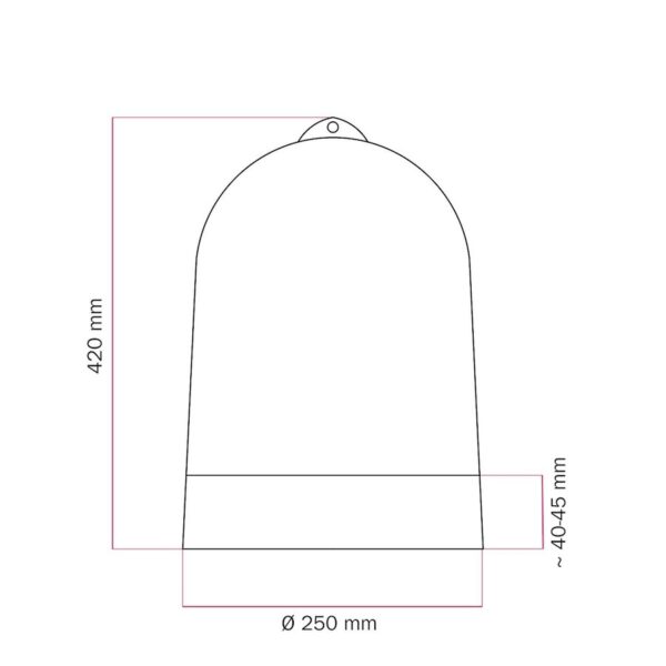 Dvojfarebné keramické tienidlo Campana XL, žltá farba - Image 4